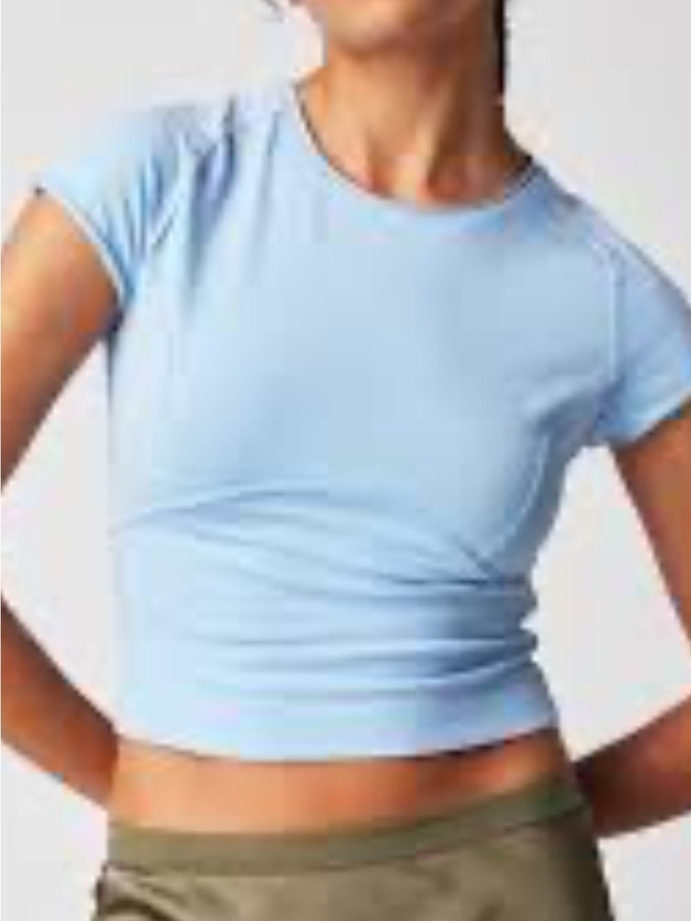 Free People cropped Tee NWT retail $38 size small . Lillac color